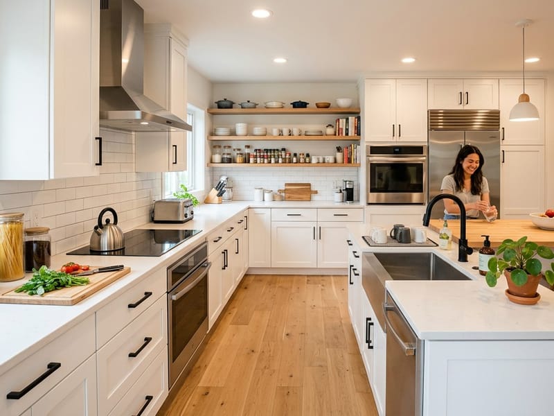 Fully equipped shared kitchen